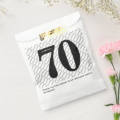 Jouw naam Patroon Vet Zwart Leeftijd 70 Nummer Dat Bedankzakje (Gezegeld)