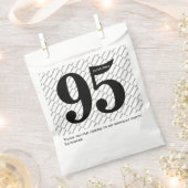 Jouw naam Patroon Vet Zwart Leeftijd 95 Nummer Dat Bedankzakje (Geknipt)