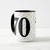 Jouw naam Patroon - zwart-wit - Vet 70 Mok (Voorkant links)