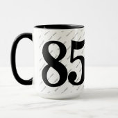 Jouw naam Patroon - zwart-wit - Vet 85 Mok (Links)