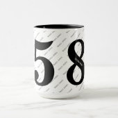 Jouw naam Patroon - zwart-wit - Vet 85 Mok (Midden)