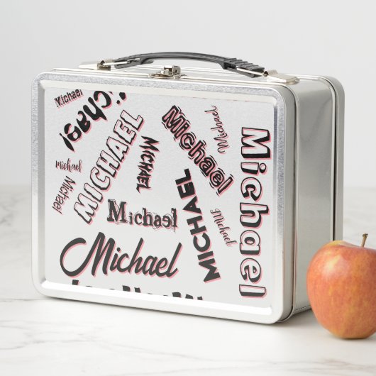 Jouw naam patroonmonogram roos kleurenschaduw (In situ)