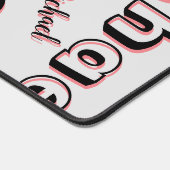 Jouw naam patroonmonogram roos kleurenschaduw bureaumat (Hoek)