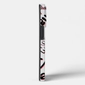 Jouw naam patroonmonogram roos kleurenschaduw Case-Mate iPhone case (Achterkant / Rechts)