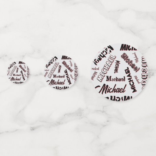 Jouw naam patroonmonogram roos kleurenschaduw confetti (Achterkanten)