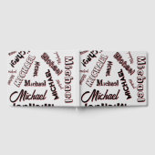 Jouw naam patroonmonogram roos kleurenschaduw gastenboek (Volledig)