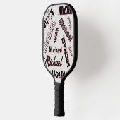 Jouw naam patroonmonogram roos kleurenschaduw pickleball paddle (Links)