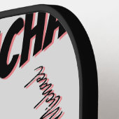 Jouw naam patroonmonogram roos kleurenschaduw pickleball paddle (Links Detail)