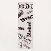 Jouw naam patroonmonogram roos kleurenschaduw yogamat (Voorkant)