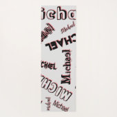 Jouw naam patroonmonogram roos kleurenschaduw yogamat (Achterkant)