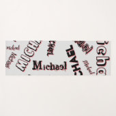 Jouw naam patroonmonogram roos kleurenschaduw yogamat (Voorkant (horizontaal))