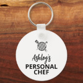 Jouw naam Personal Chef, Grill key c, Gepersonalis Sleutelhanger (Voorkant)