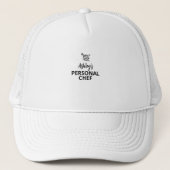 Jouw naam Personal Chef, Grill pet, Gepersonalisee Trucker Pet (Voorkant)