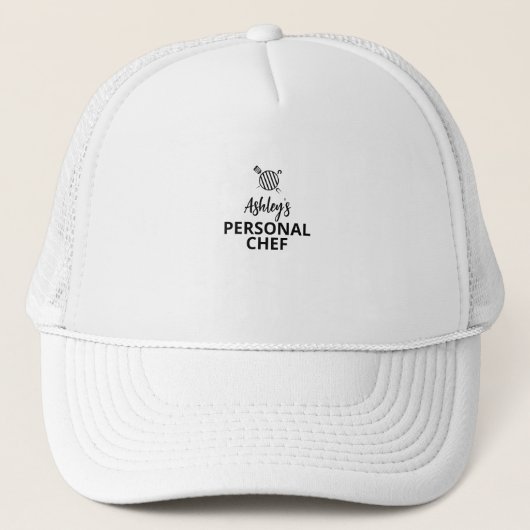 Jouw naam Personal Chef, Grill pet, Gepersonalisee Trucker Pet (Voorkant)