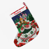 Jouw naam personaliseert kerstfeestprinses grote kerstsok (Achterkant (Hangend))