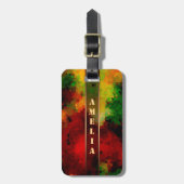 Jouw naam, personaliseren, initialen, abstract bagagelabel (Voorkant verticaal)