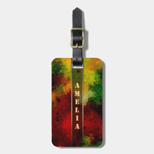 Jouw naam, personaliseren, initialen, abstract bagagelabel (Voorkant verticaal)