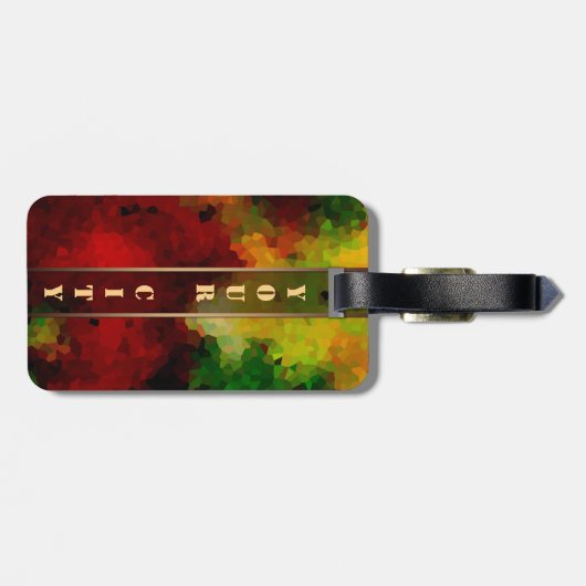 Jouw naam, personaliseren, initialen, abstract bagagelabel (Achterkant horizontaal)