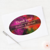 Jouw naam, personaliseren, initialen, abstract ovale sticker (Envelop)