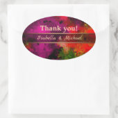 Jouw naam, personaliseren, initialen, abstract ovale sticker (Tas)