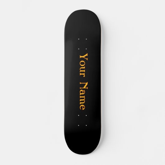Jouw naam personaliseren zwart persoonlijk skateboard (Voorkant)