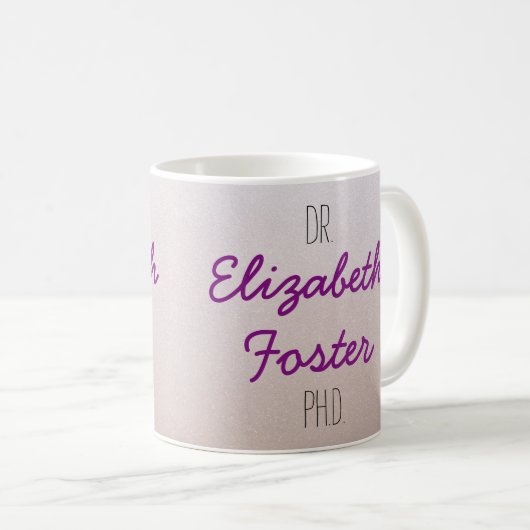 Jouw naam PhD Afstuderen Mok (Voorkant rechts)