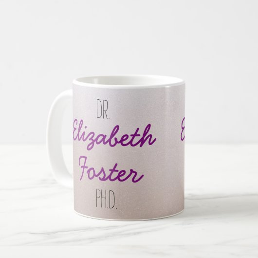 Jouw naam PhD Afstuderen Mok (Voorkant links)