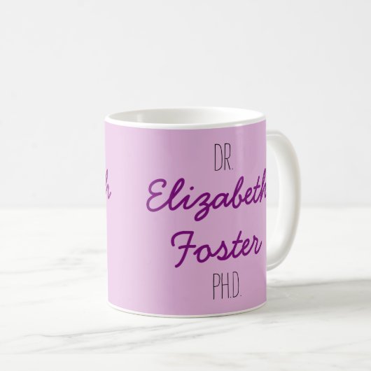 Jouw naam PhD Afstuderen Mok (Voorkant rechts)