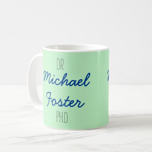 Jouw naam PhD Afstuderen Mok (Voorkant links)