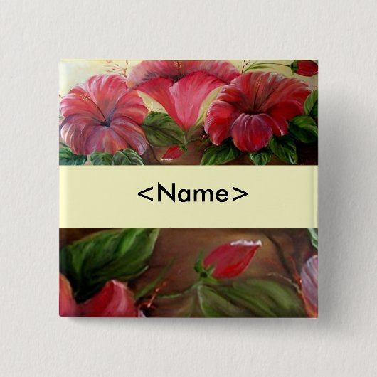 Jouw naam pin vierkante button 5,1 cm (Voorkant)