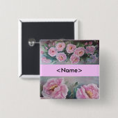 Jouw naam pin vierkante button 5,1 cm (Voorkant /achterkant)