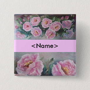 Jouw naam pin vierkante button 5,1 cm