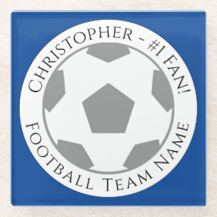 Jouw naam plus Football Team Name Glass Onderzette Glazen Onderzetter