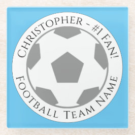 Jouw naam plus Football Team Name Glass Onderzette Glazen Onderzetter