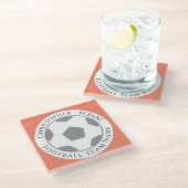 Jouw naam plus Football Team Name Glass Onderzette Glazen Onderzetter (Schuin)