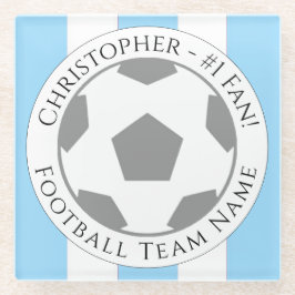Jouw naam plus Football Team Name Glass Onderzette Glazen Onderzetter