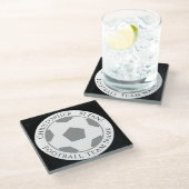Jouw naam plus Football Team Name Glass Onderzette Glazen Onderzetter (Schuin)