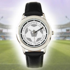 Jouw naam plus Football teamnaam volgen Horloge