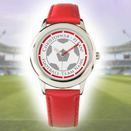 Jouw naam plus Football teamnaam volgen Horloge
