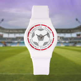 Jouw naam plus Football teamnaam volgen Horloge
