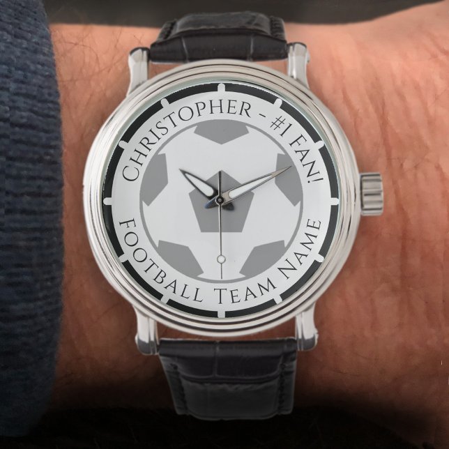 Jouw naam plus Football teamnaam volgen Horloge (Creator heeft geüpload)