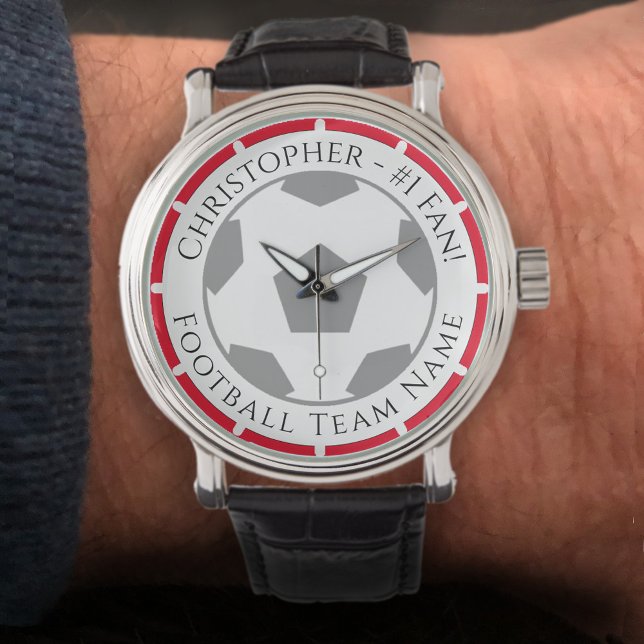 Jouw naam plus Football teamnaam volgen Horloge (Creator heeft geüpload)