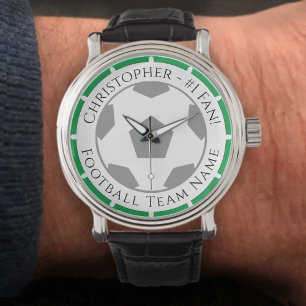 Jouw naam plus Football teamnaam volgen Horloge