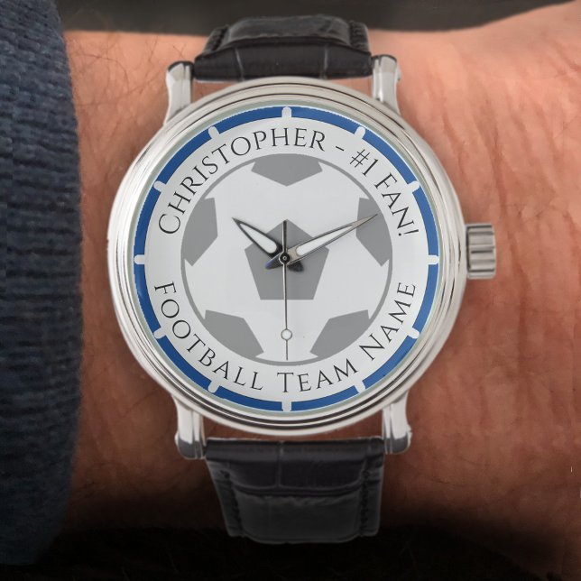 Jouw naam plus naam van Football team Horloge (Creator heeft geüpload)