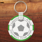 Jouw naam plus naam van Football team Sleutelhanger (Voorkant)