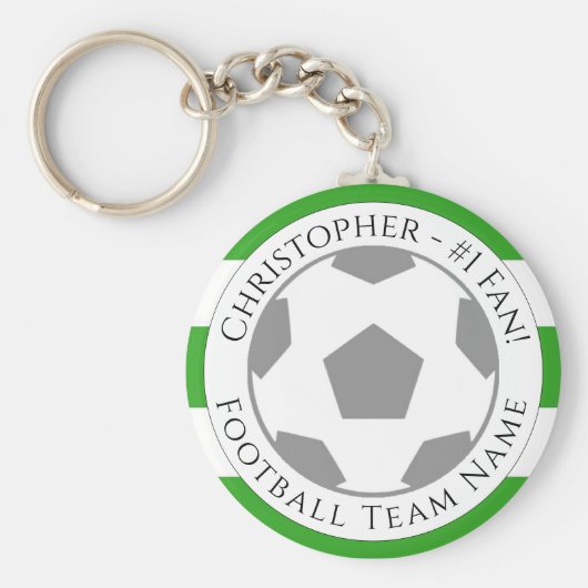 Jouw naam plus naam van Football team Sleutelhanger (Voorkant)