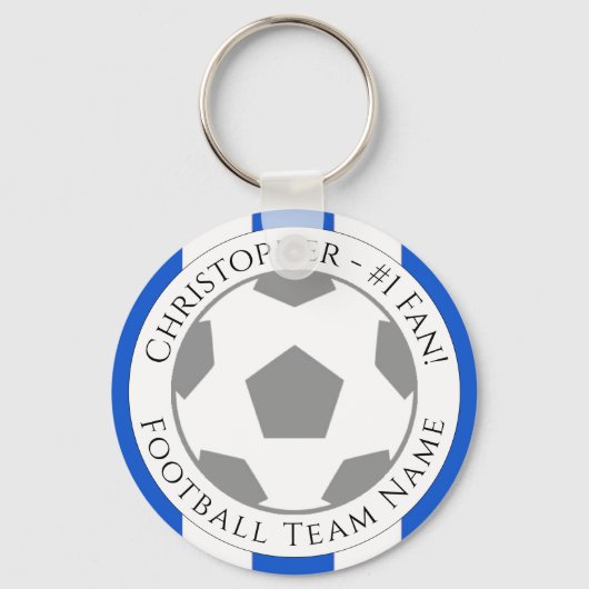 Jouw naam plus naam van Football team Sleutelhanger (Voorkant)