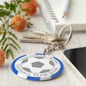 Jouw naam plus naam van Football team Sleutelhanger (Zijkant)