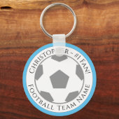 Jouw naam plus naam van Football team Sleutelhanger (Voorkant)