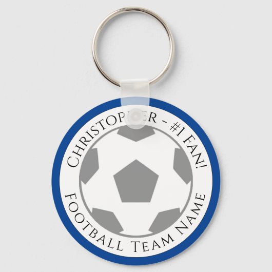 Jouw naam plus naam van Football team Sleutelhanger (Achterkant)